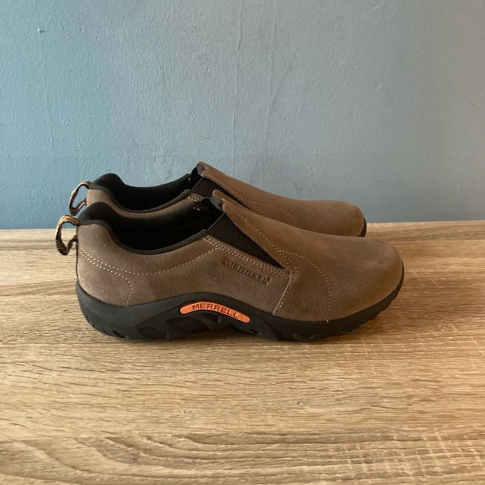 Merrell Espresso Brown Suede Casual Jungle Moc Shoes J95635 Kids Boys Size 6.5